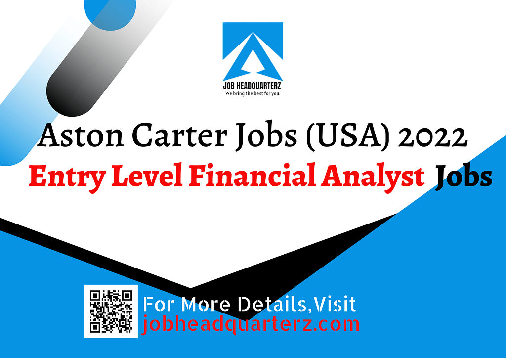 Entry Level Financial Analyst Jobs In USA 