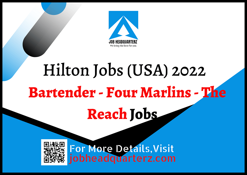 Bartender - Four Marlins Jobs In USA 2022