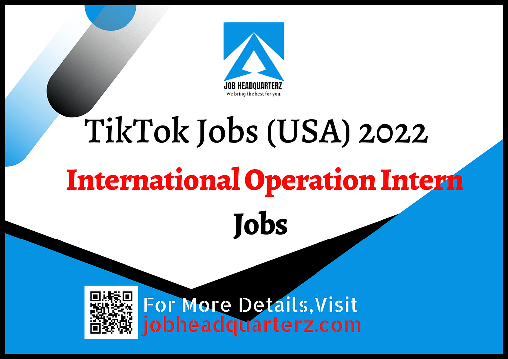 International Operation Intern Job at USA 2022